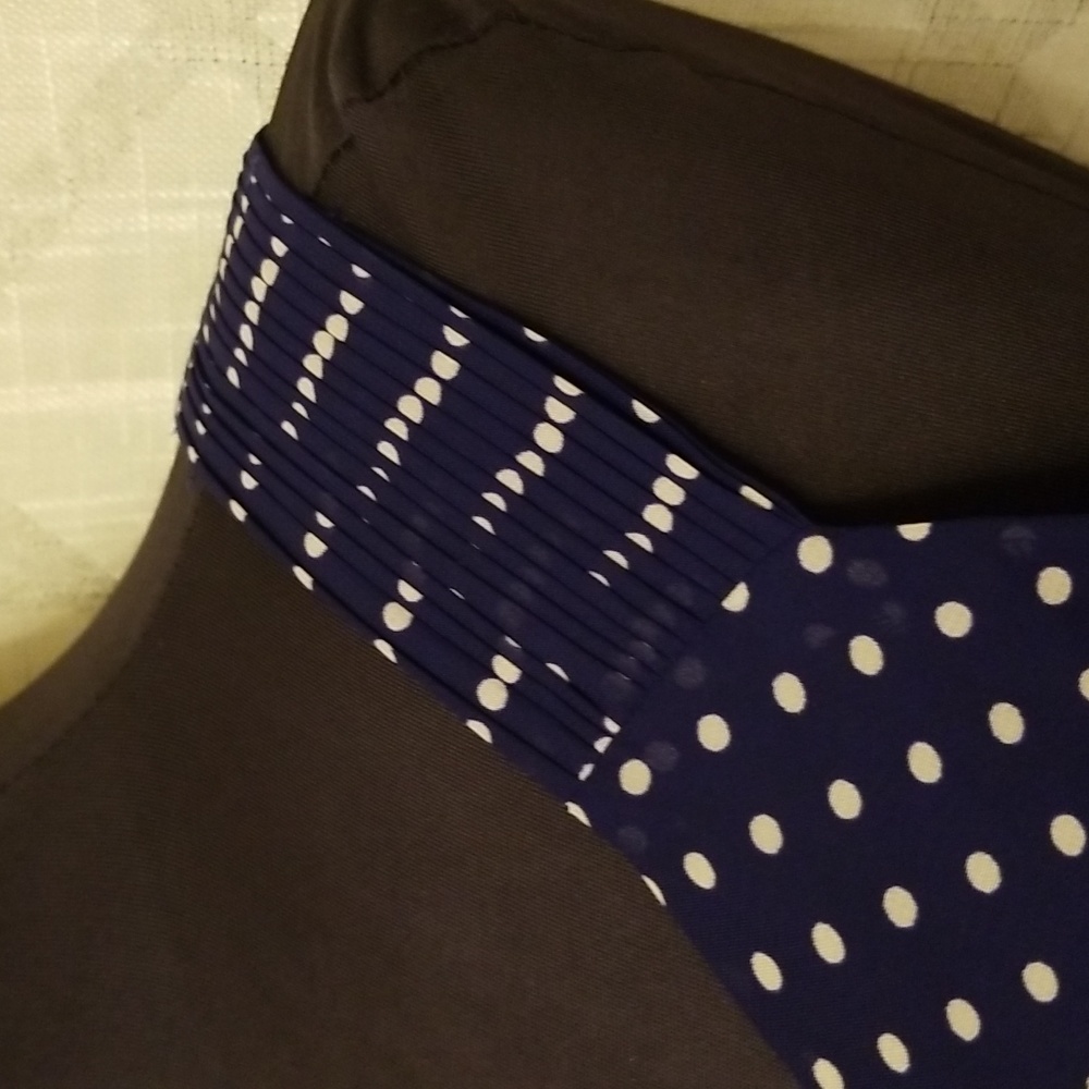 Gap Dress Womens Size 8 Blue White Sleeveless Polka Dot Preppy Summer - Picture 4 of 13